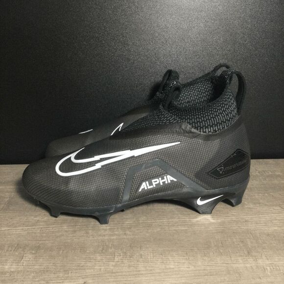 Nike Alpha Menace Elite 3 Flyknit Football Cleats CT6648-010 Black Men's Size 8 - Picture 3 of 7